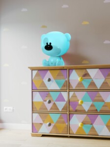 Sanico Goldlux Polux MIŚ BIBI lampka dekoracyjna blue niebieska 309891