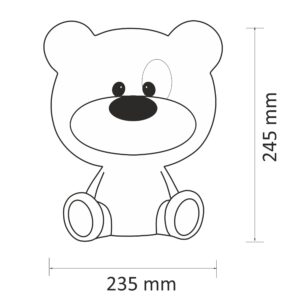 Sanico Goldlux Polux MIŚ BIBI lampka dekoracyjna blue niebieska 309891