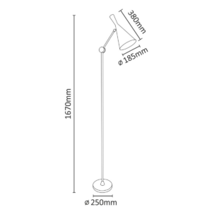 Sanico Goldlux lampa podłogowa MODERN E27 biała 308023