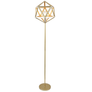 Lampa podłogowa Sanico Polux Goldlux złota DENMARK E27 318855