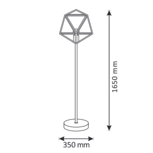 Lampa podłogowa Sanico Polux Goldlux złota DENMARK E27 318855