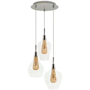 Lampa loft wisząca DYSON 3xG9 Goldlux Polux 308061