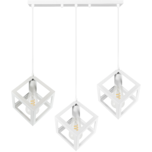 Sanico Polux nowoczesna industrialna lampa wisząca LOFT SWEDEN 3xE27 180cm biała 312457