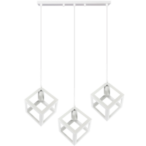 Sanico Polux nowoczesna industrialna lampa wisząca LOFT SWEDEN 3xE27 180cm biała 312457