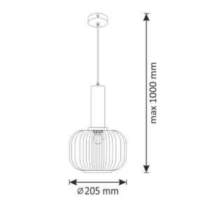Sanico Polux lampa wisząca  CUMBRIA 1xE27 100cm 20W IP20 zielony złoty 317414