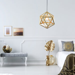 Sanico Goldlux DENMARK 1xE27 lampa wisząca złota IP20 - 318848