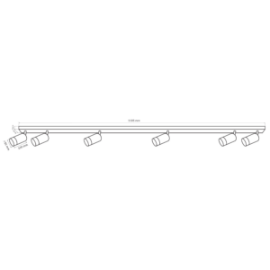 Sanico Goldlux nowoczesna aluminiowa lampa sufitowa loft szyna listwa SPOT biało złota ARRAS 6xGU10 323637