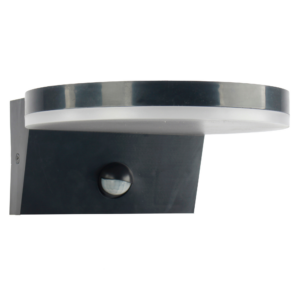 Sanico Goldlux kinkiet ogrodowy oprawa elewacyjna TESA R SMD LED IP54 z czujnikiem ruchu i zmierzchu czarna 324030