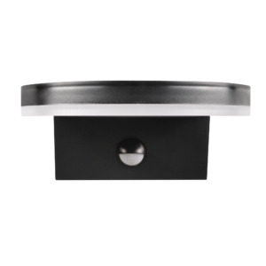 Sanico Goldlux kinkiet ogrodowy oprawa elewacyjna TESA R SMD LED IP54 z czujnikiem ruchu i zmierzchu czarna 324030