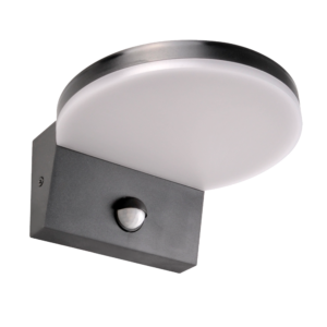 Sanico Goldlux kinkiet ogrodowy oprawa elewacyjna TESA R SMD LED IP54 z czujnikiem ruchu i zmierzchu czarna 324030