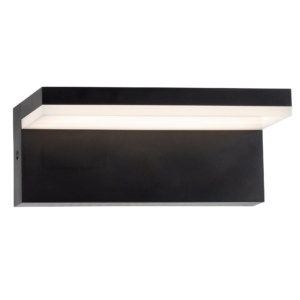 Sanico Polux nowoczesny kinkiet ogrodowy oprawa elewacyjna TESA Q SMD LED 10W 21cmx9cmx8,2cm 1100lm 4000K 25000h czarna 324047