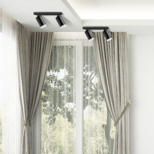 Sanico Goldlux reflektor loftowy listwa ścienno sufitowa TURYN 2xGU10 czarny IP44 324719