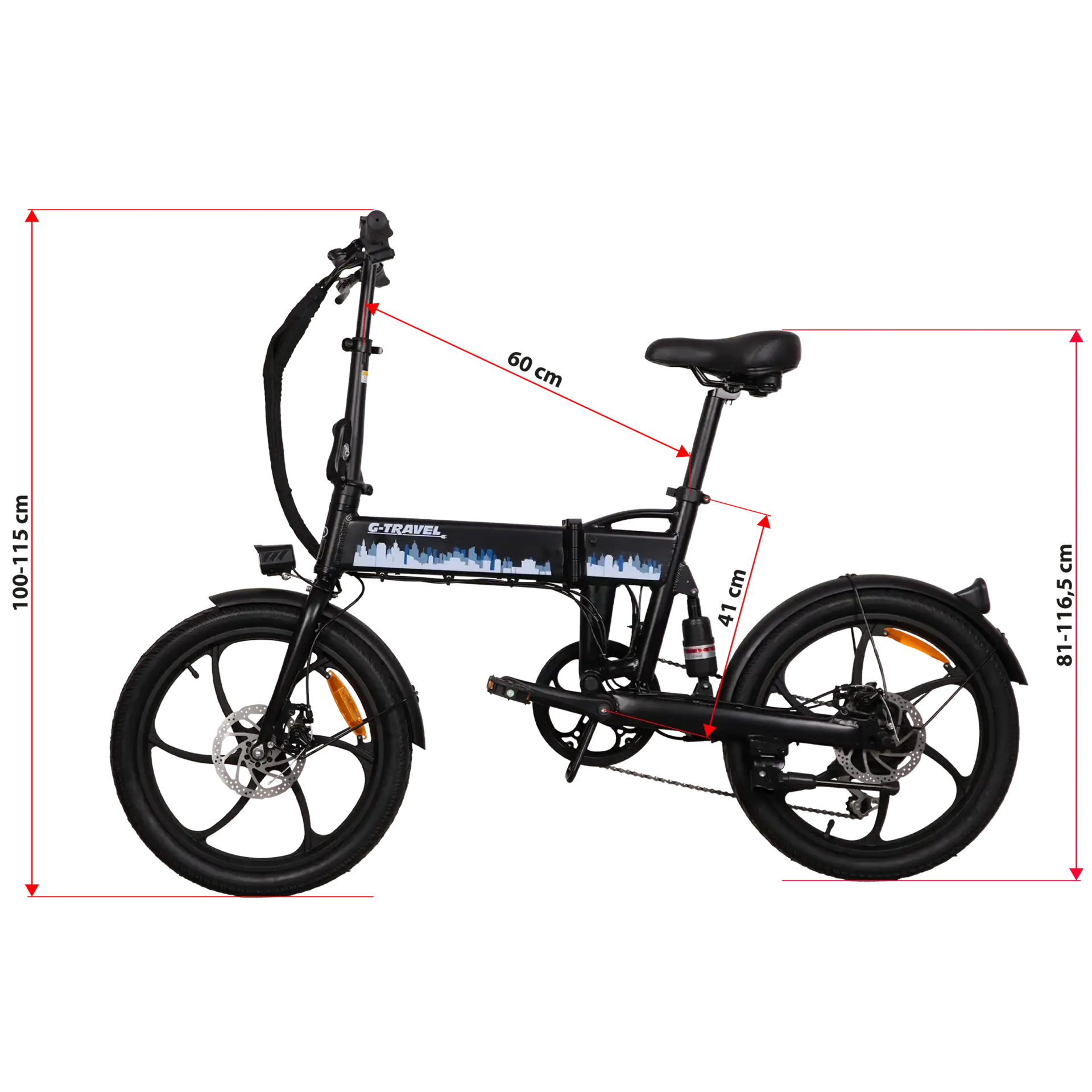 Sanico Goldlux Rower elektryczny Goldbike G-Travel - 326911 4 Rower_G-Travel_(326911) W1 strona wymiary