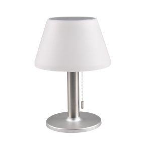 Sanico Goldlux lampa ogrodowa stołowa solarna VIOLA LED IP44 4000K 10000h 28 cm 180mA 5V akumulator 3,7V 1200mAh Li-ion srebrna 325457