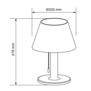 Sanico Goldlux lampa ogrodowa stołowa solarna VIOLA LED IP44 4000K 10000h 28 cm 180mA 5V akumulator 3,7V 1200mAh Li-ion srebrna 325457