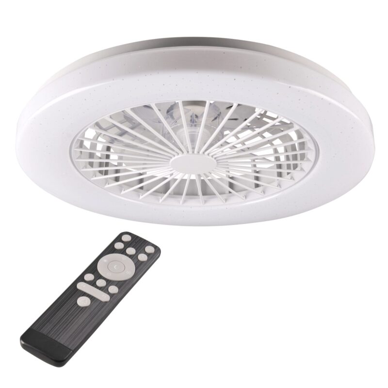 Sanico Goldlux Polux Plafon LIBYA z wentylatorem i pilotem LED 50cm 48W 3000-6500K 5300lm IP20 325792