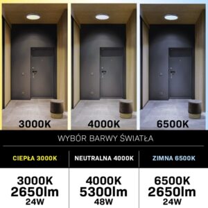 Sanico Goldlux Polux Plafon KENYA z wentylatorem i pilotem LED 50cm 48W  zmienna barwa światła 3000K-6500K 5300lm IP20 325808