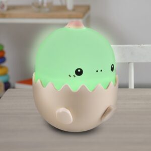 Sanico Goldlux lampka nocna BABY DINO LED 3000K RGB silikonowa z akumulatorem przewód USB C różowa - 326973
