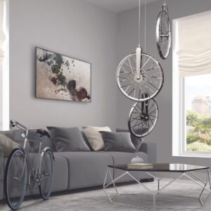 Lampa wisząca chrom Sanico Polux Goldlux BICYKL LED 33W 3000K 307569