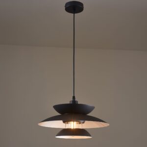 Lampa wisząca BERIT 1xE27 czarna 327635 Sanico Goldlux