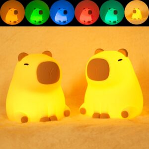 Sanico Goldlux lampka nocna KAPIBARA LED 3000K RGB silikonowa z akumulatorem przewód USB C - 329004