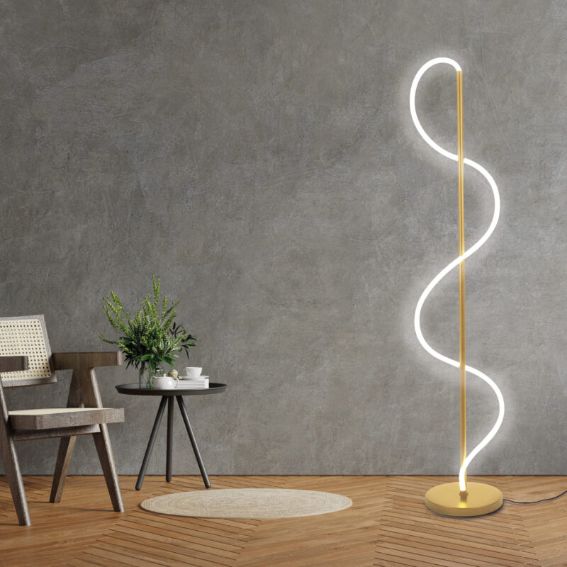 Sanico Goldlux lampa podłogowa EMMA LED 36W złota 4000K IP20 - 330192