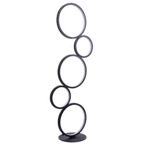 Sanico Goldlux nowoczesna aluminiowa lampa podłogowa LOFT LED FLAMENCO 30W 4000K czarna 330178