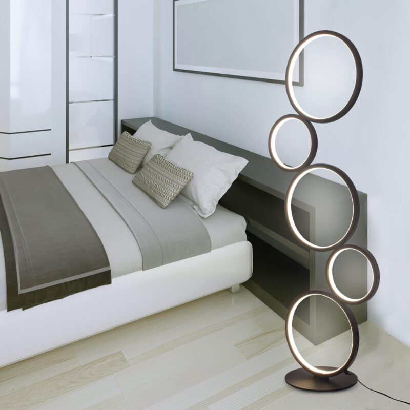 Lampa podłogowa LED FLAMENCO 30W 4000K czarna 330178 Sanico Goldlux