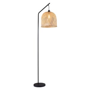Lampa podłogowa RIO 1xE27 naturalna beżowa w stylu boho 330413 Sanico Goldlux