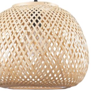 Lampa wisząca ZANZIBAR 1xE27 naturalna beżowa w stylu boho 329196 Sanico Goldlux