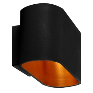 Sanico Goldlux ELISSA 1xG9 kinkiet oprawa ścienna czarna/złota IP20 - 324412