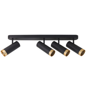 Sanico Goldlux FADO 4xGU10 oprawa listwa ścienno-sufitowa czarna/złota IP20 - 326010