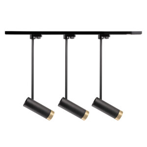 Sanico Goldlux PORTO 3xGU10 zestaw szynowy 1-fazowy 1m czarny/złoty IP20 - 326072