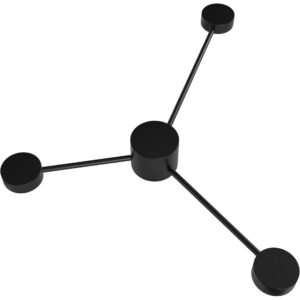 Sanico Goldlux JOY 3xGX53 kinkiet ścienny z żarówką LED czarny IP20 - 326287