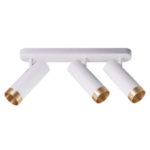 Sanico Goldlux FADO 3xGU10 oprawa listwa ścienno-sufitowa biała/złota IP20 - 326539