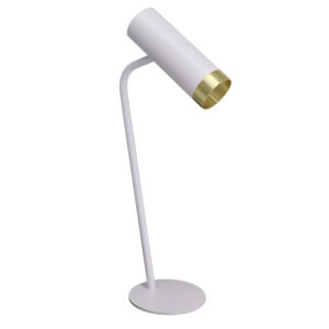 Sanico Goldlux FADO 1xGU10 lampka stołowa biało/złota IP20 - 326553