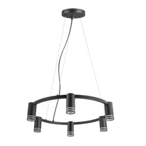Sanico Goldlux lampa wisząca ROMA 6xGU10 czarna IP20 - 327574