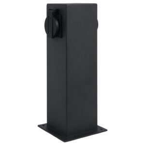 Sanico Goldlux ELEKTRI 28 słupek ogrodowy 2 gniazda 220-240V kwadratowy grafit IP44 - 327963