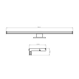 Sanico Goldlux kinkiet nad lustro LED ELBA 60 chrom 4000K IP44 - 328540