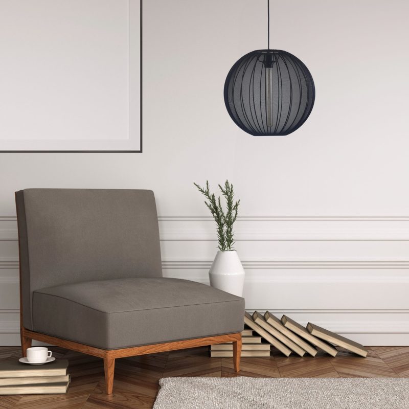 Sanico Goldlux lampa wisząca SENSAI 1xE27 czarna IP20 - 330574
