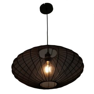 Sanico Goldlux lampa wisząca KINU 1xE27 czarna IP20 - 330598
