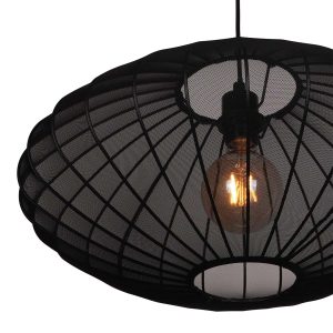 Sanico Goldlux lampa wisząca KINU 1xE27 czarna IP20 - 330598