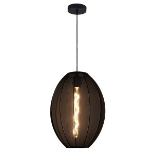 Sanico Goldlux lampa wisząca KAREI 1xE27 czarna IP20 - 330611
