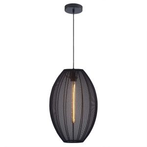 Sanico Goldlux lampa wisząca KAREI 1xE27 czarna IP20 - 330611