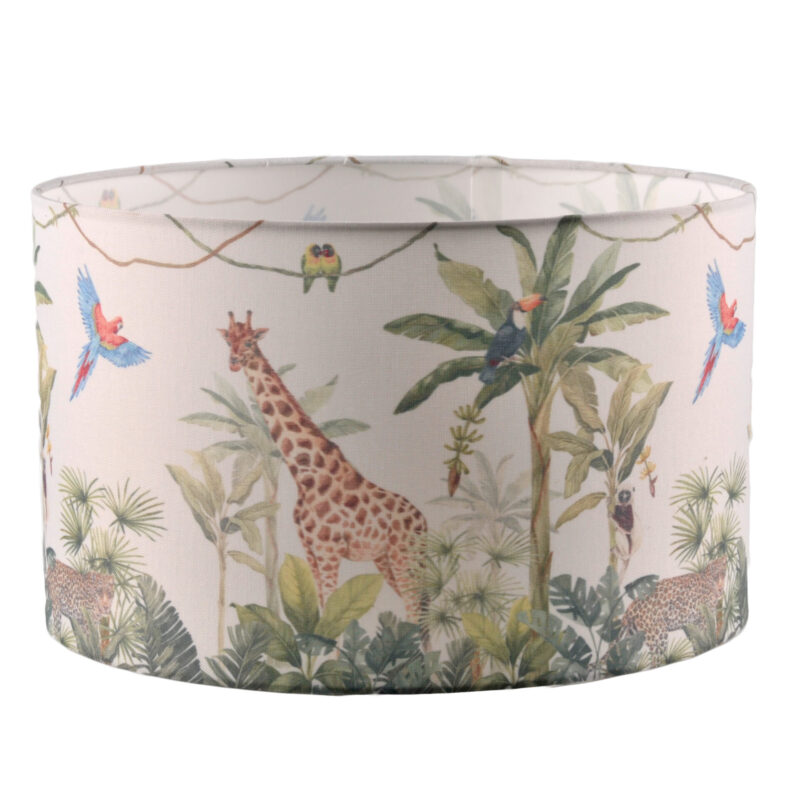 Abażur do lampy podłogowej SCARLET walec 40cm safari 330895 Sanico Goldlux