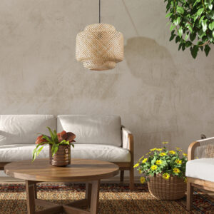 Sanico Goldlux lampa wisząca BERTA XL 1xE27 beżowa IP20 - 330635