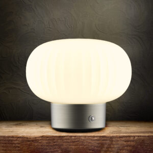 Lampka dekoracyjna stołowa LED LATTE 329844 z akumulatorem USB-C srebrna Sanico Goldlux