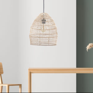 Lampa wisząca SAKURA 1xE27 naturalna beżowa w stylu boho 330451 Sanico Goldlux