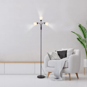 Lampa podłogowa TULIP 3xE27 czarna 330673 Sanico Goldlux