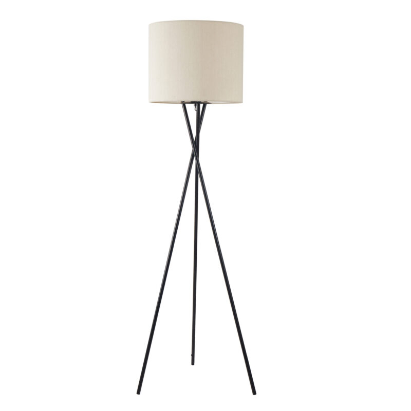 Lampa podłogowa len naturalny TEKLA 1xE27 331373 Sanico Goldlux